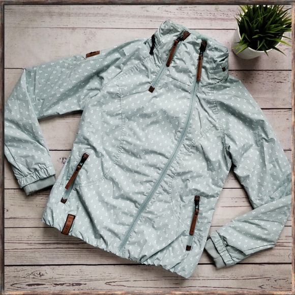 Naketano Jackets & Blazers - NWT NAKETANO Anchor Print Light Blue Jacket M